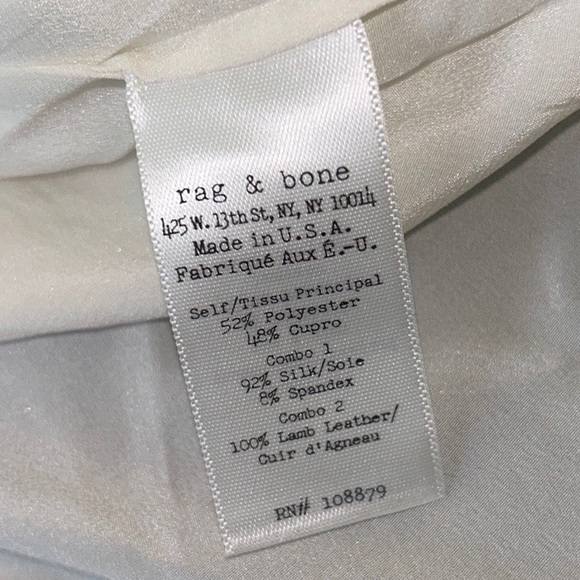 Rag & Bone Black & White Silk Blend Longtail High Low Sleeveless VNeck Dress - 2 - Picture 14 of 16